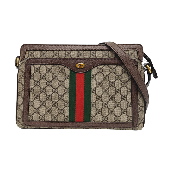 Ophidia Medium Monogram Coated Canvas Beige