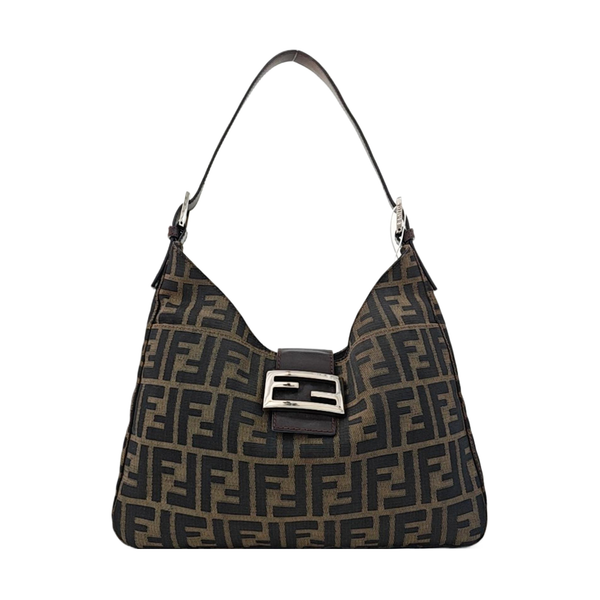 Fabric Shoulder Bag Brown