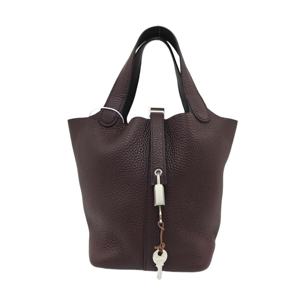 Authenticated pre-owned  Picotin Lock 18 Clemence Red - Bucket Bag at Looply