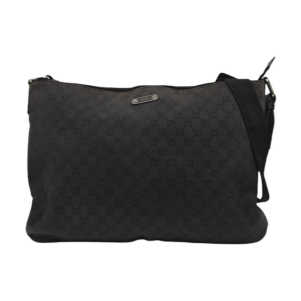 Monogram Canvas Shoulder Bag Black