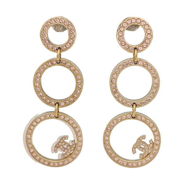 CC Logo Metal Gold Earrings