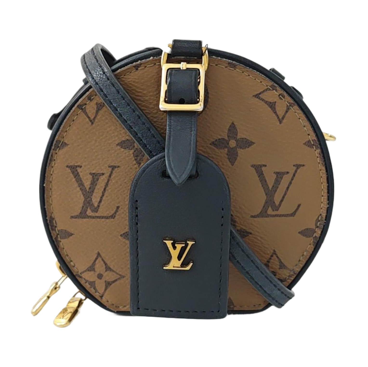 BOITE CHAPEAU Mini Monogram Coated Canvas Brown