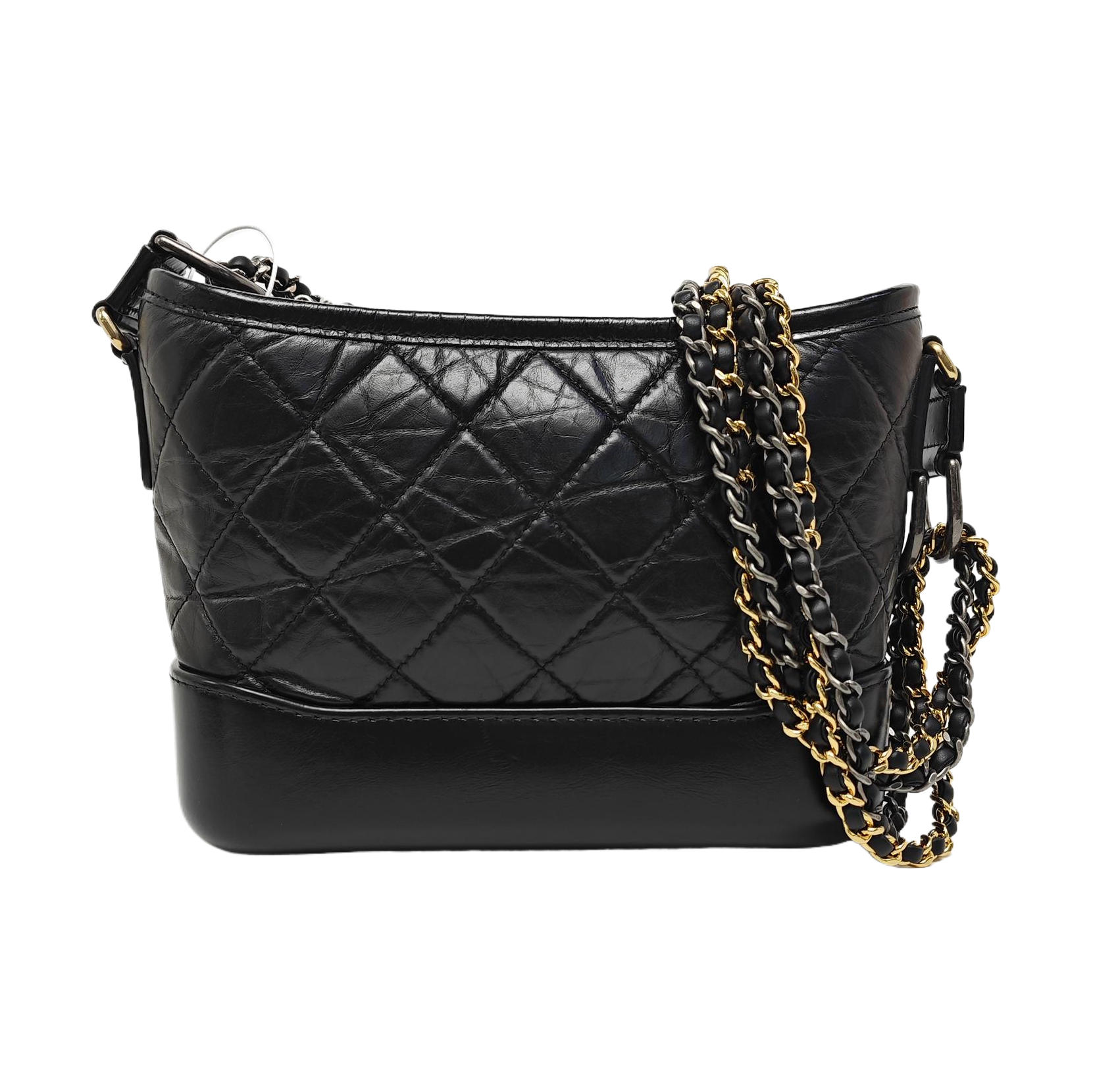 GABRIELLE Small Quilted Calfskin Black