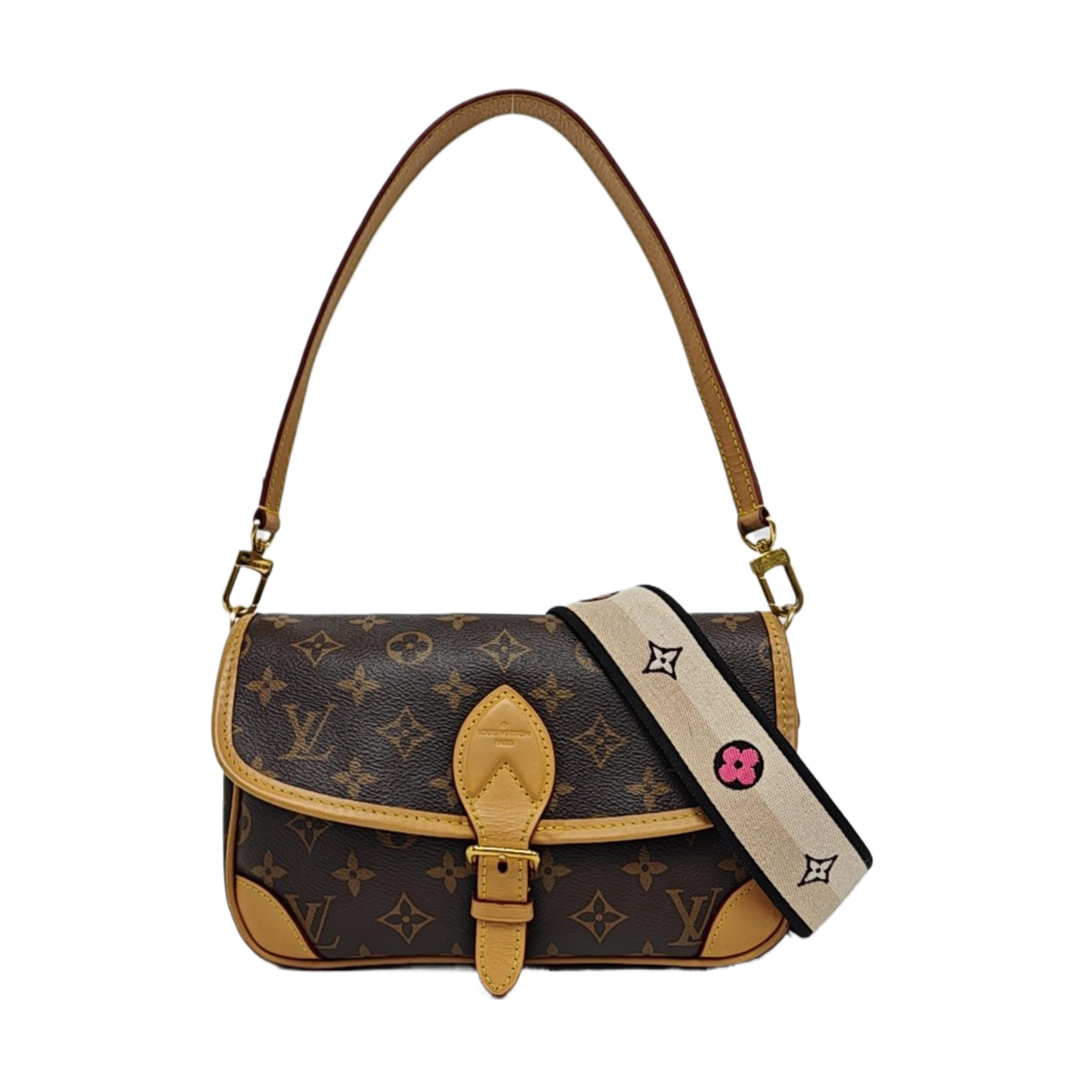DIANE Monogram Coated Canvas Brown