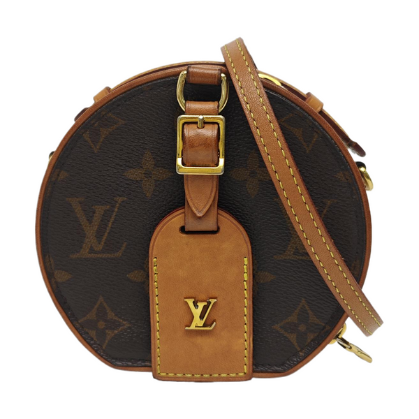 BOITE CHAPEAU Mini Monogram Coated Canvas Brown