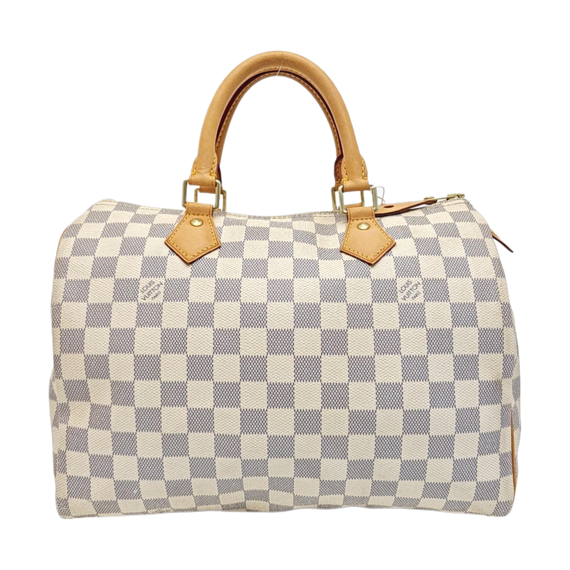 SPEEDY 30 Damier Azur Coated Canvas White
