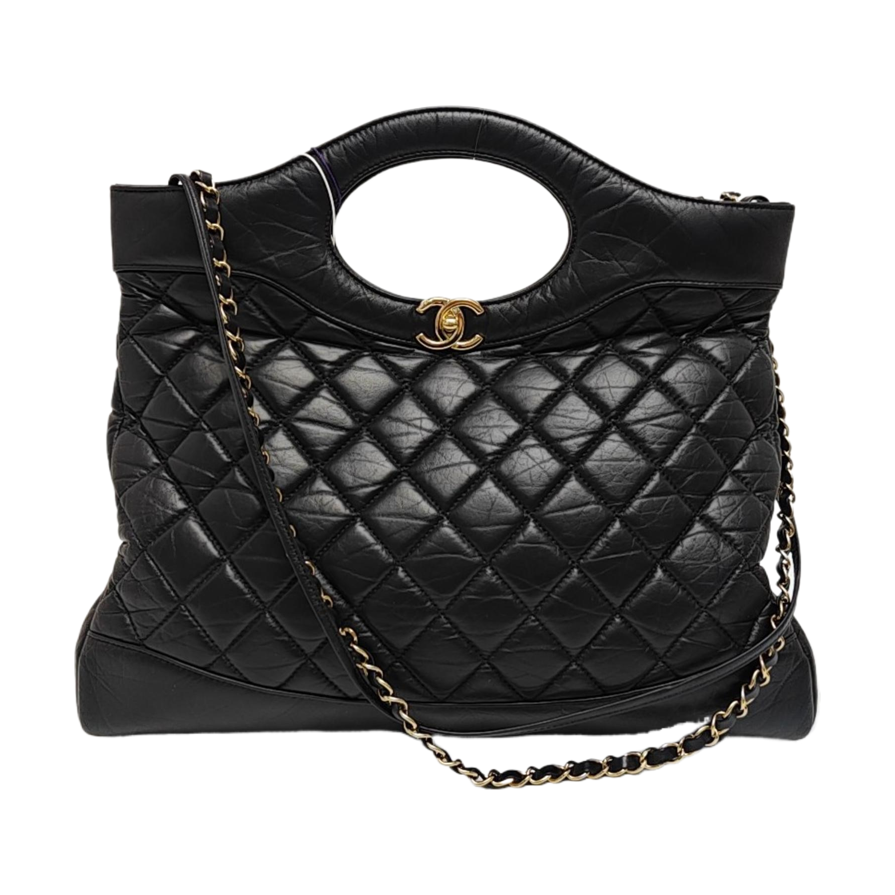 CHANEL 31 Large Quilted Calfskin Black