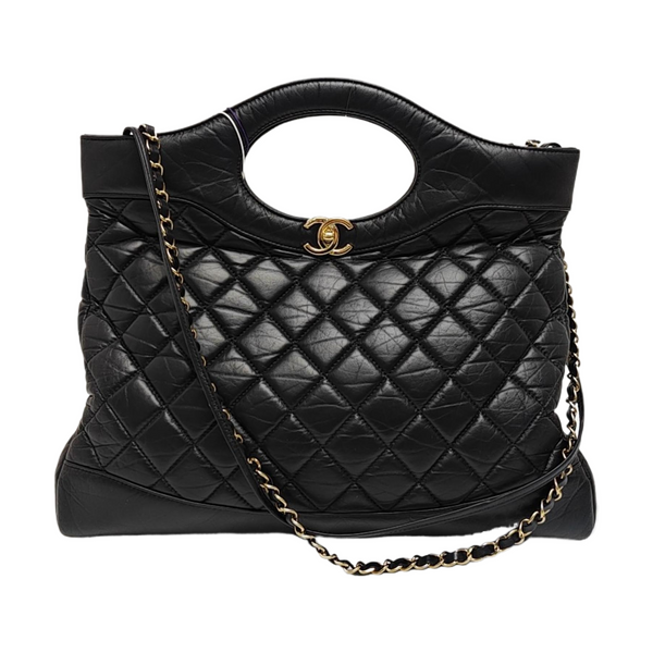 CHANEL 31 Large Quilted Calfskin Black