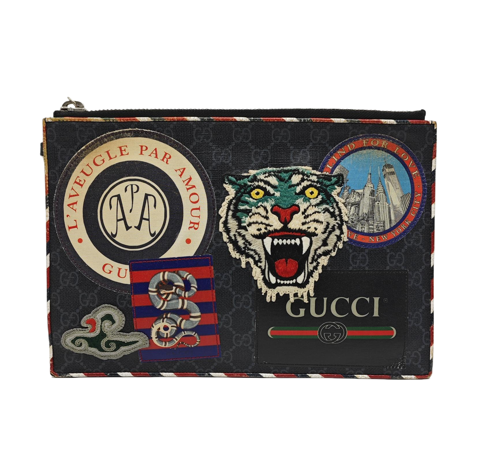 Courrier Monogram Coated Canvas Black