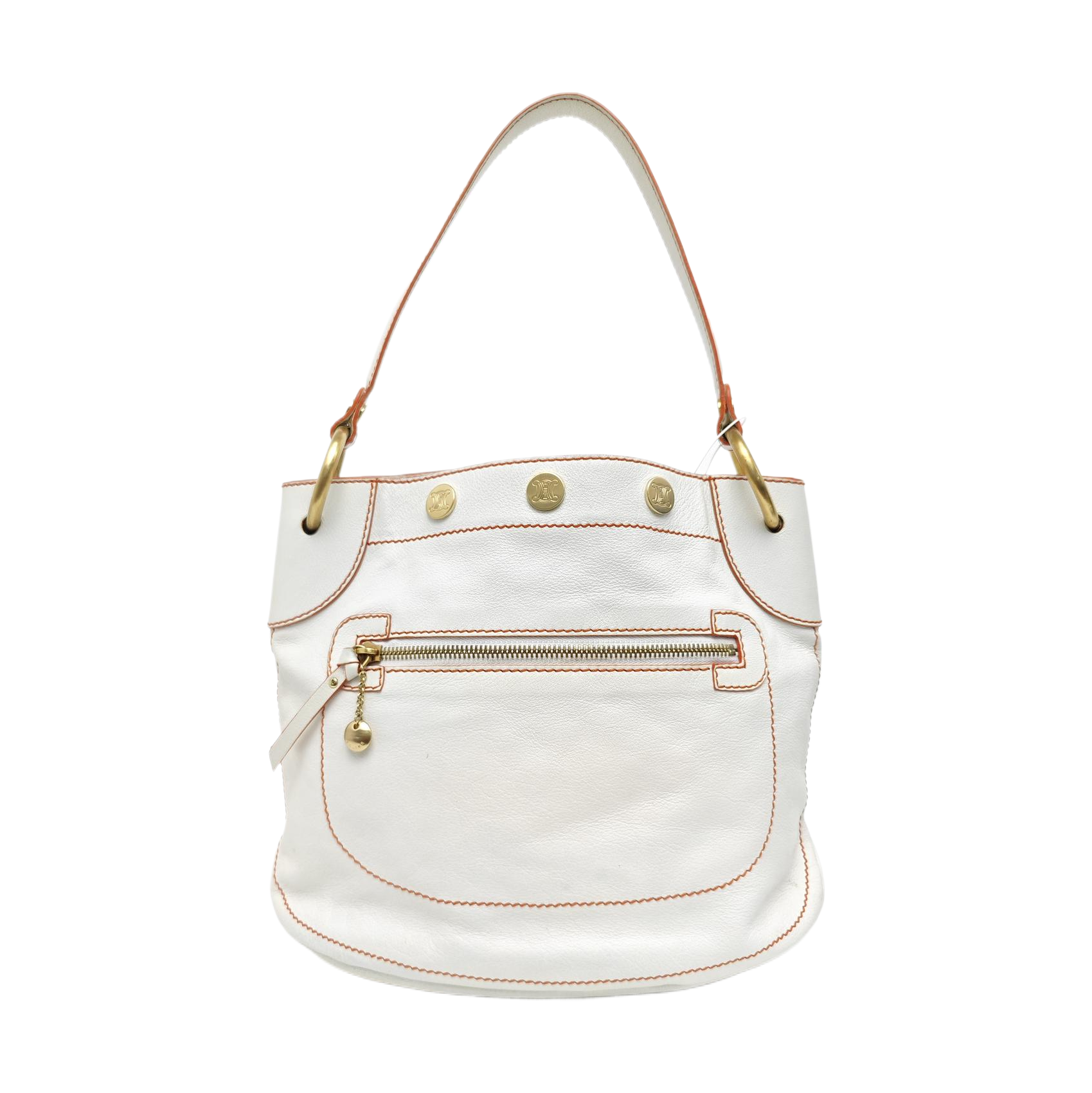 Calfskin Top Handle Bag White