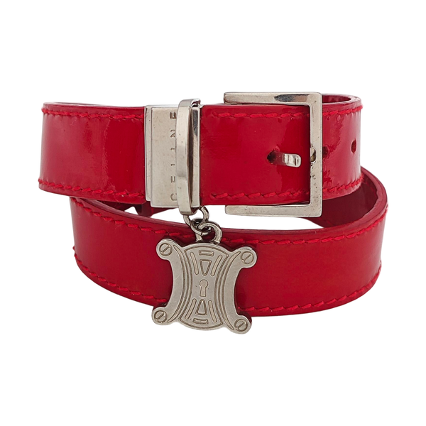 Leather Red Bangle