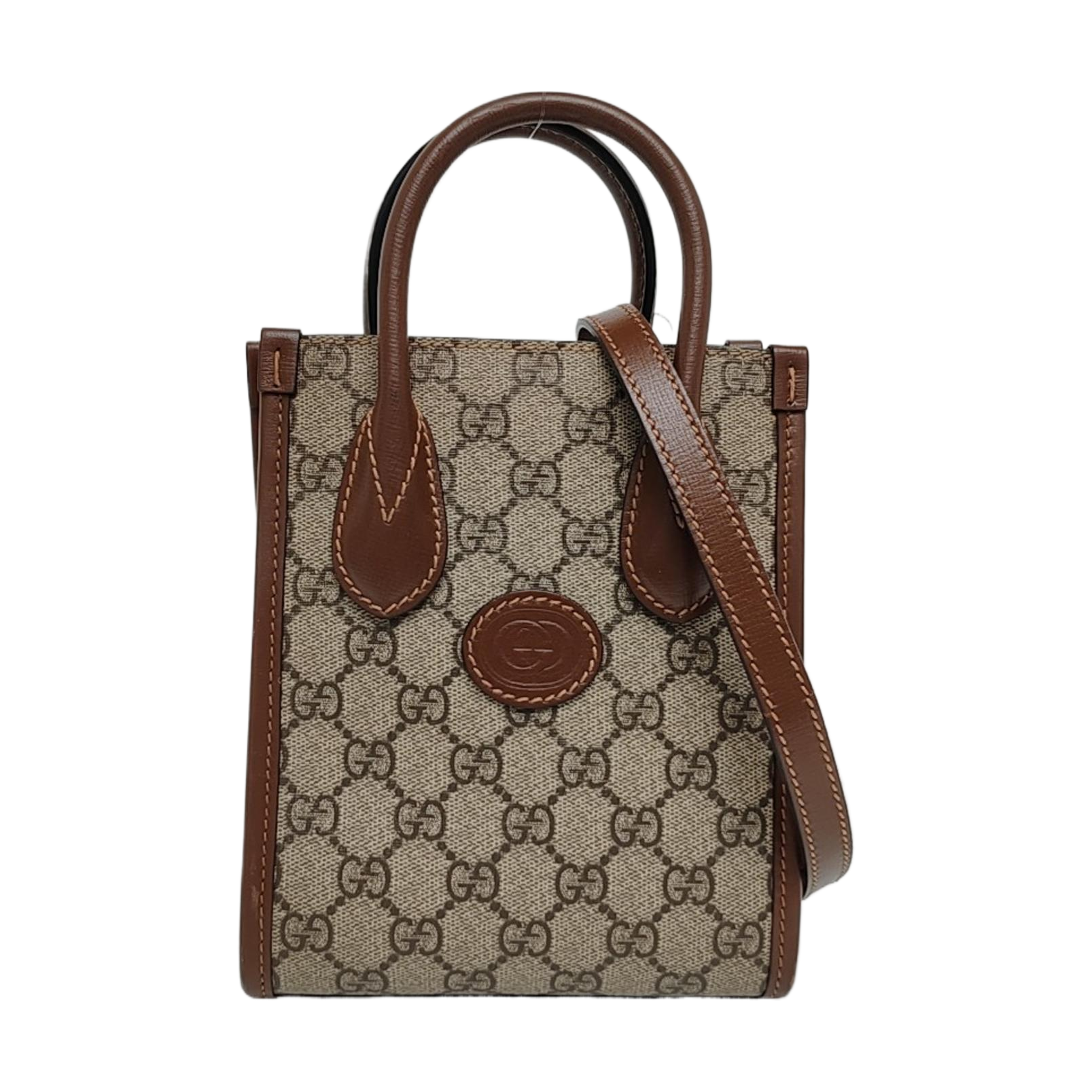 Retro Mini Monogram Coated Canvas Beige