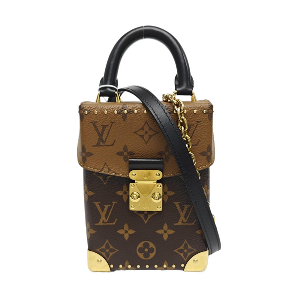 CAMERA BOX Monogram Coated Canvas Brown