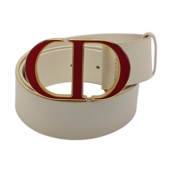 Leather Belt White