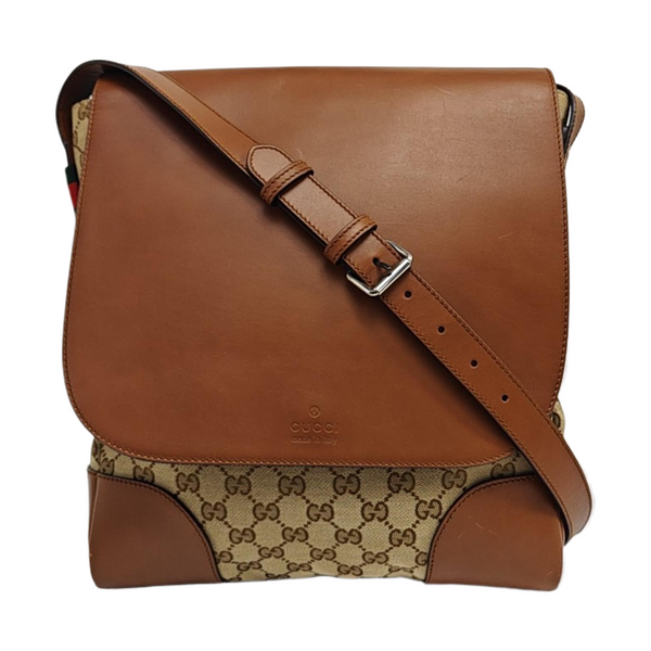 Monogram Canvas Shoulder Bag Brown