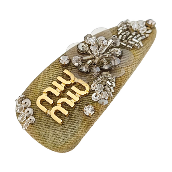 Fabric Hair Clip Green