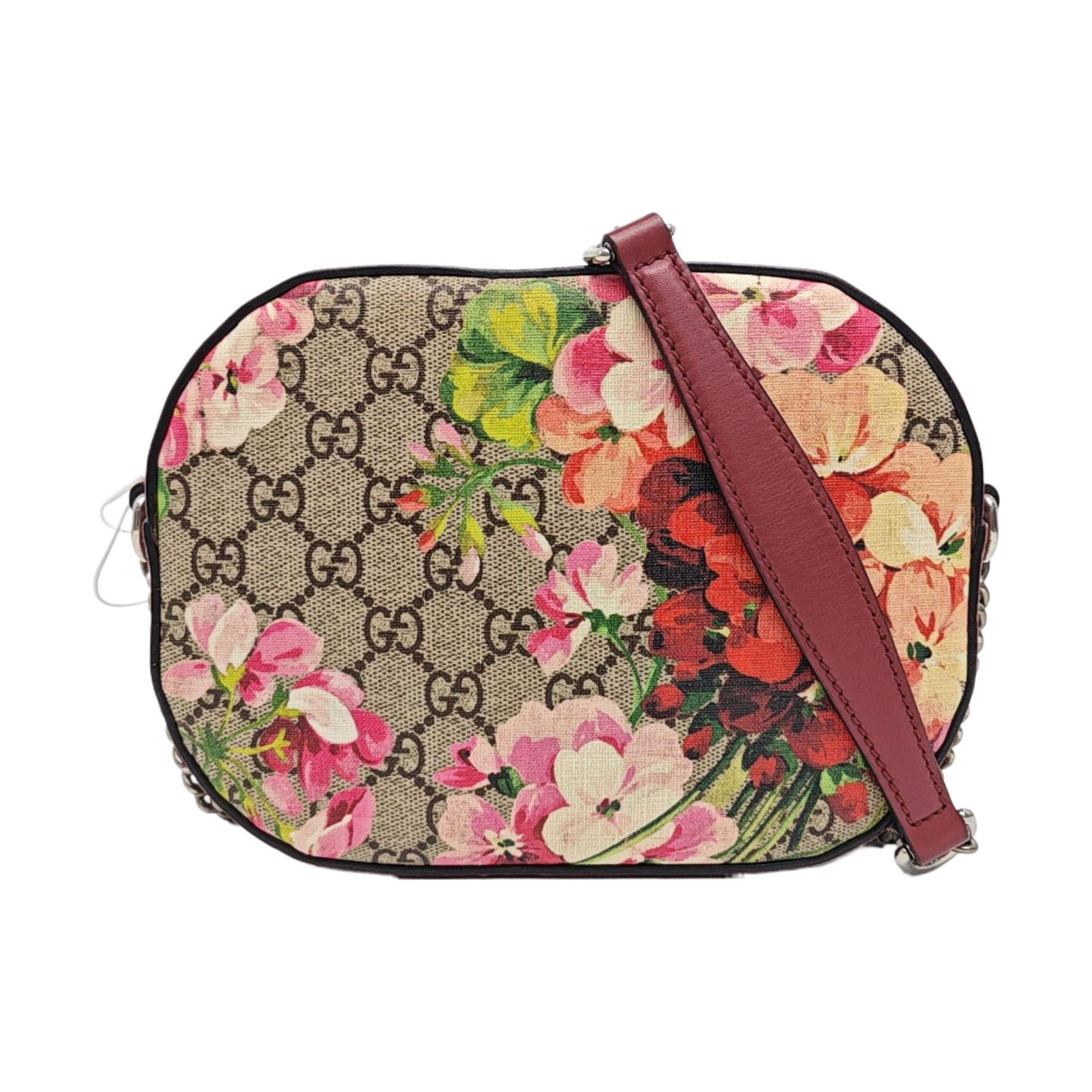 GG Blooms Mini Monogram Coated Canvas Beige