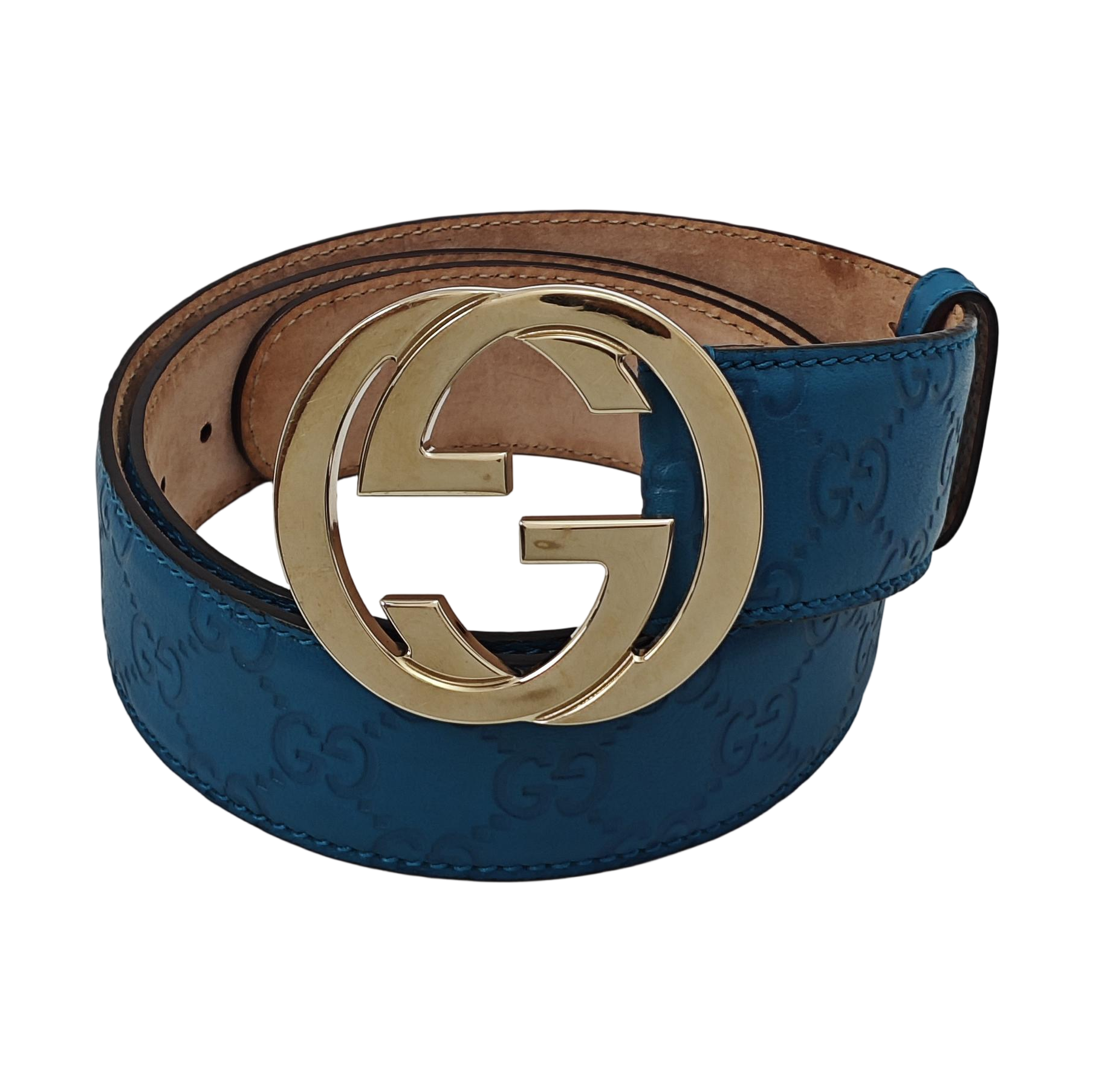 Leather Belt Blue