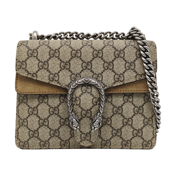 Dionysus Mini Monogram Coated Canvas Beige
