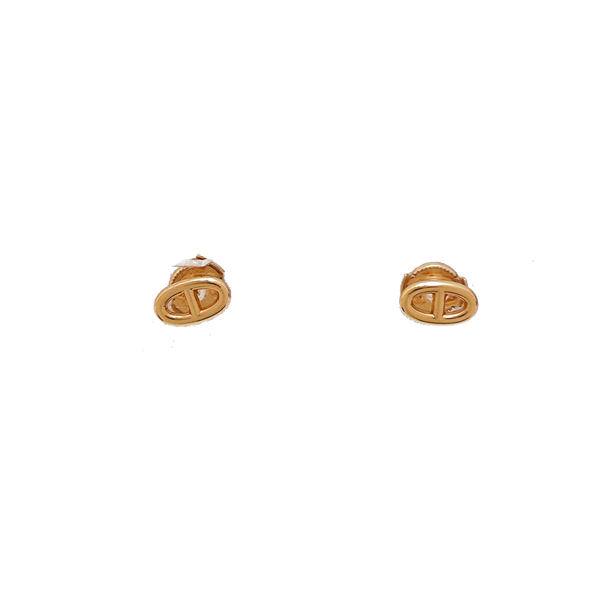 18k Gold Rose Gold Stud Earrings