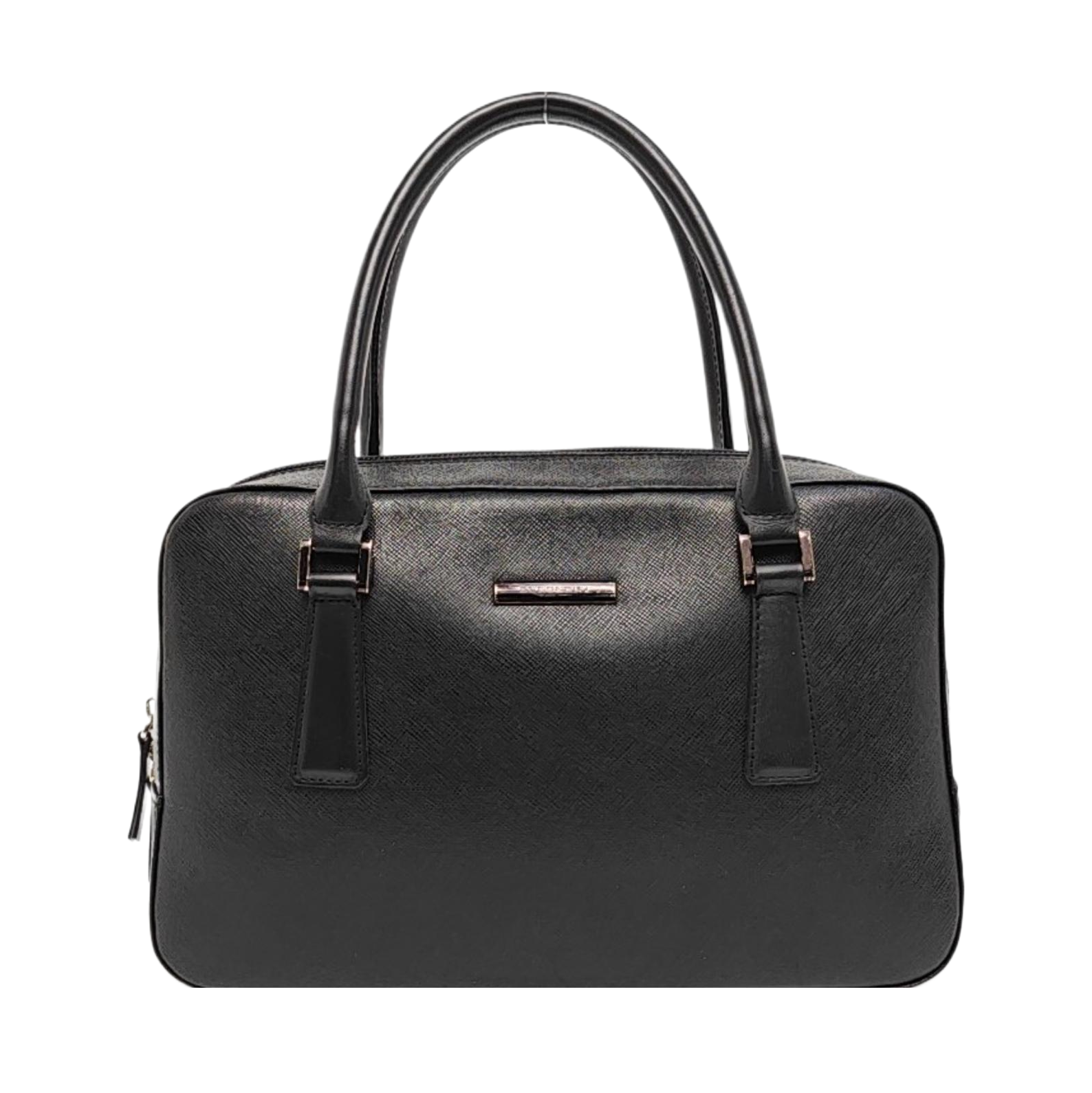 Calfskin Top Handle Bag Black