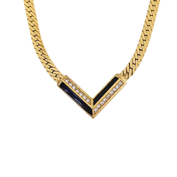 Twist Round Metal Gold Necklace