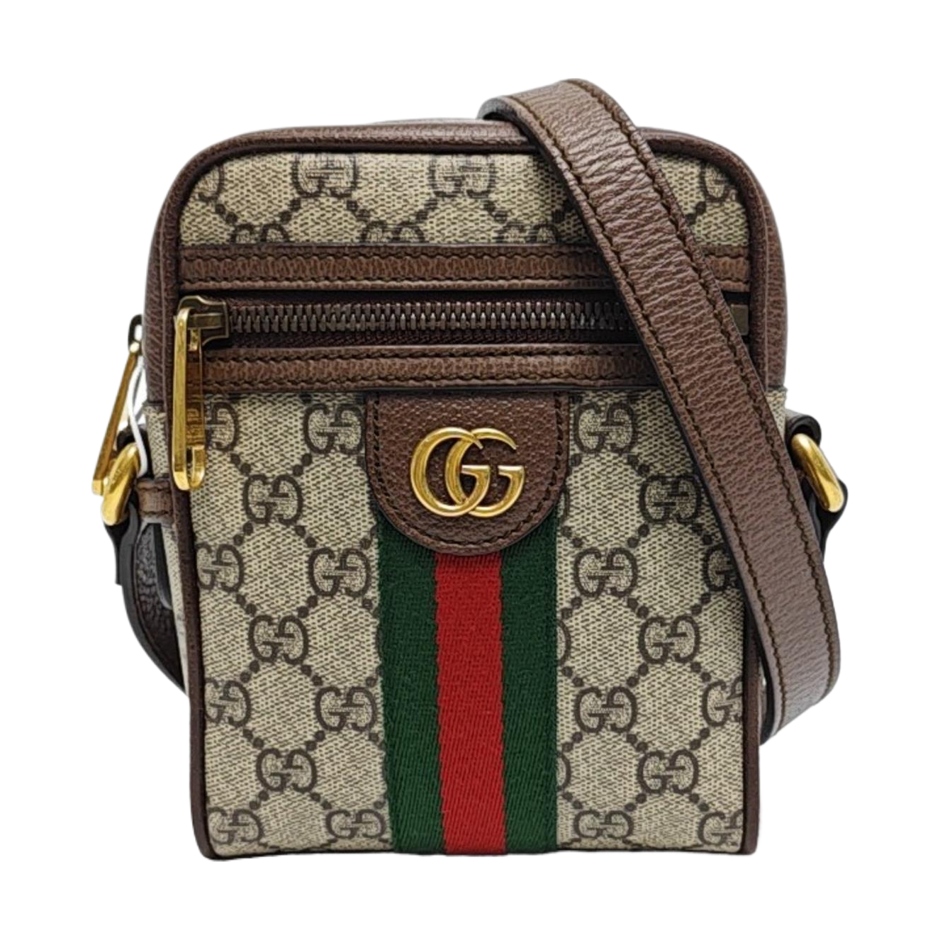 Ophidia Small Monogram Lona Revestida Beige