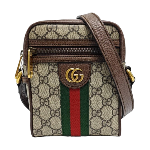 Ophidia Small Monogram Lona Revestida Beige