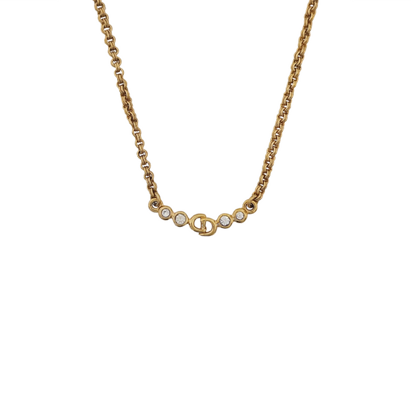 Petit CD Metal Gold Necklace