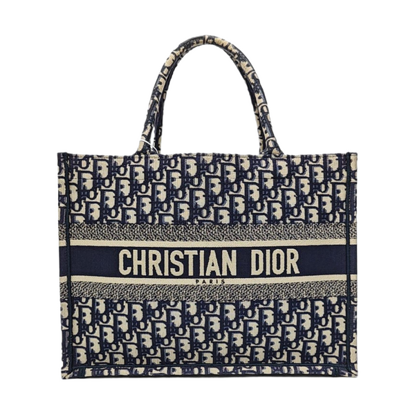 Book Tote Medium Oblique Canvas Blue