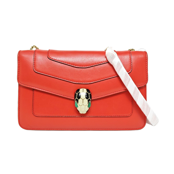 SERPENTI FOREVER Small Calfskin Red