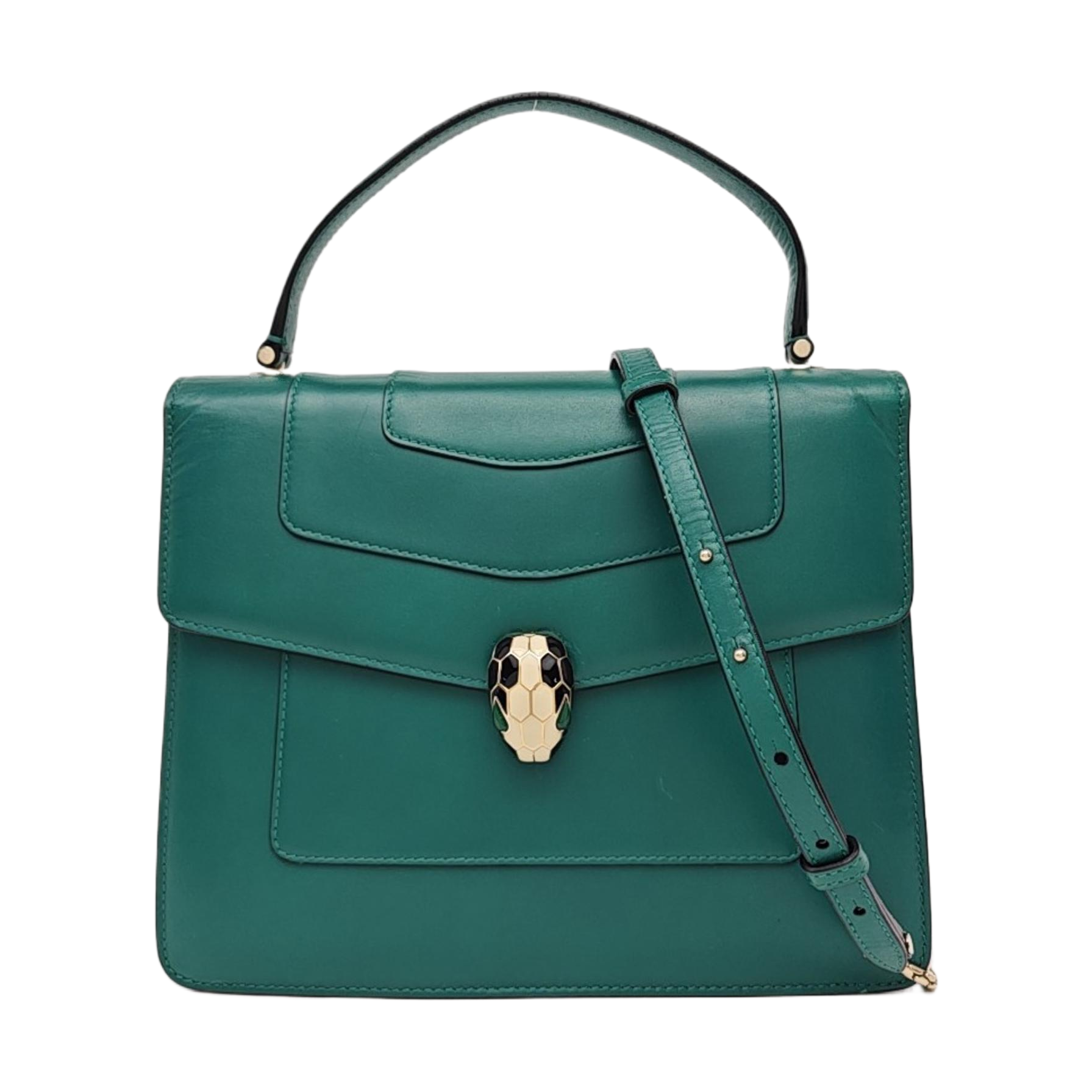 SERPENTI FOREVER Medium Calfskin Green