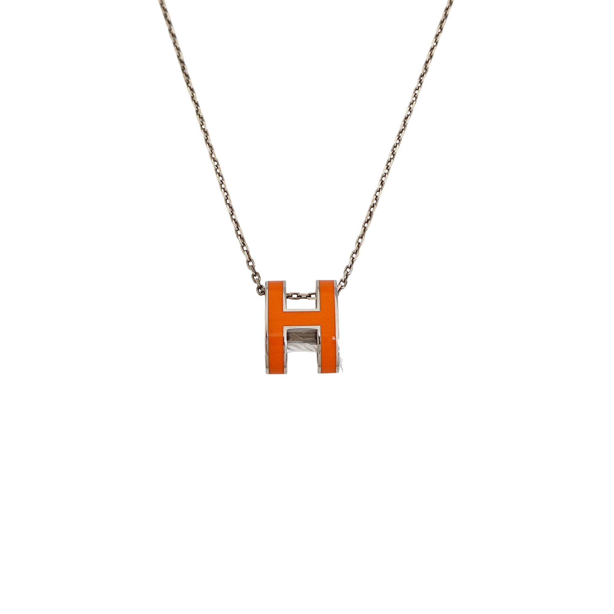 Pop H Metal Silver Necklace