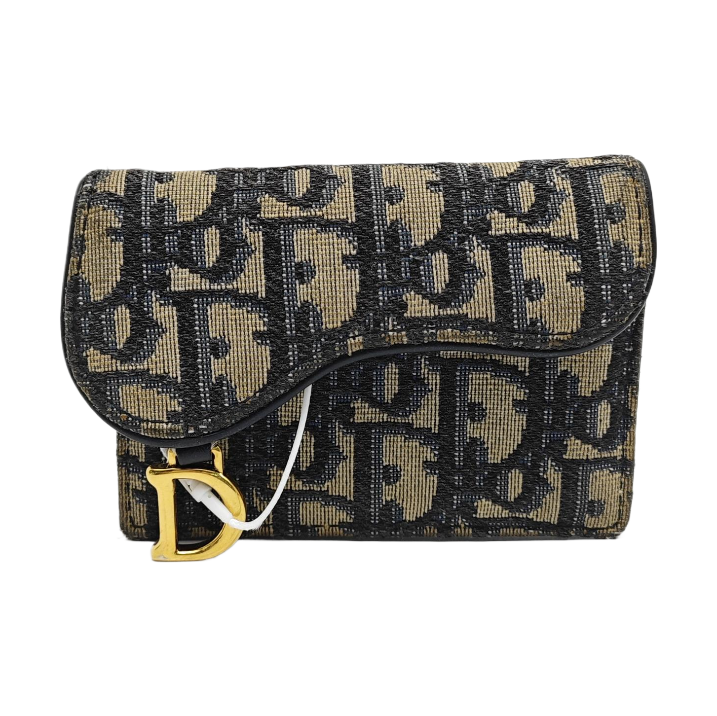 Authenticated pre-owned  Saddle Monogram Canvas Blue Card Holder - Card Holder at Looply