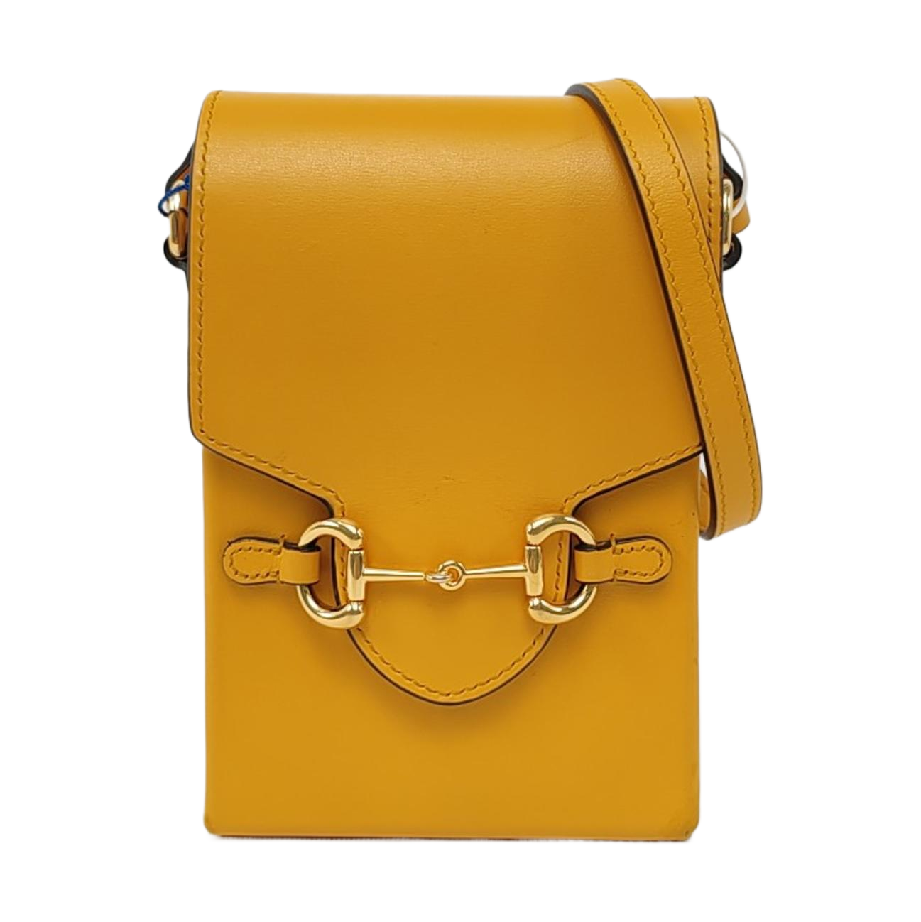 Authenticated pre-owned  Horsebit 1955 Mini Calfskin Yellow - Crossbody Bag at Looply