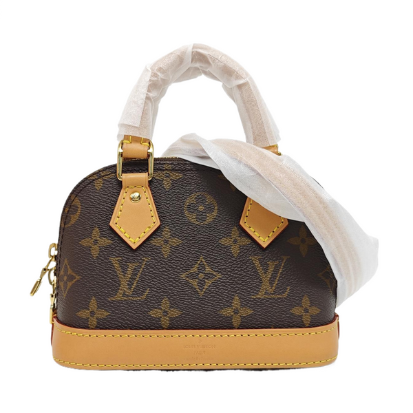 ALMA Mini Monogram Coated Canvas Brown