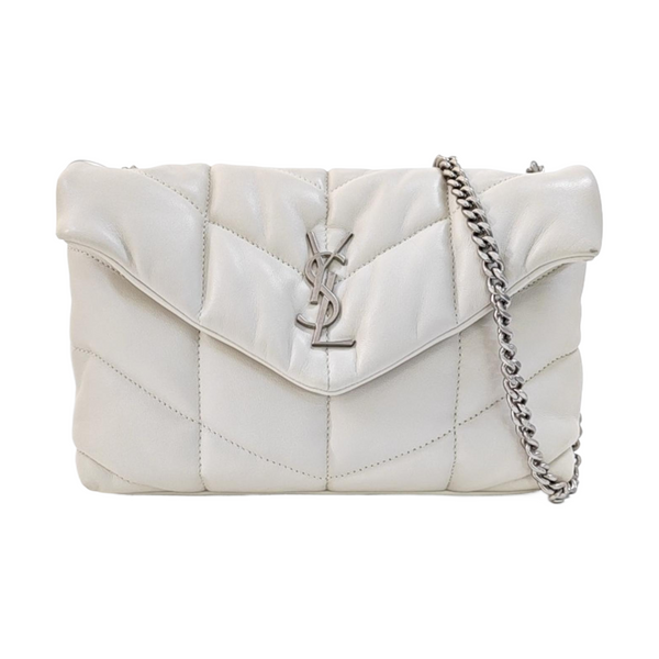 PUFFER TOY Mini Quilted Lambskin White