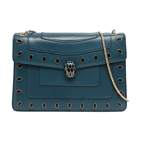 SERPENTI FOREVER Medium Calfskin Blue