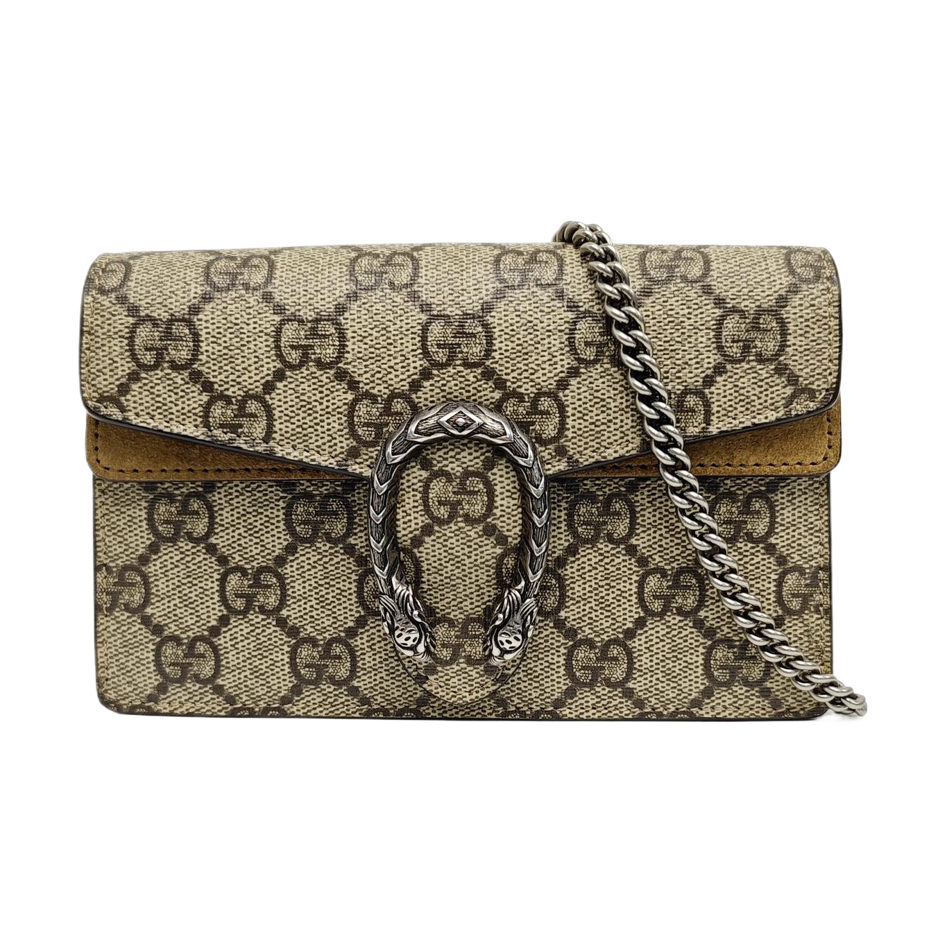 Dionysus Super Mini Monogram Coated Canvas Beige