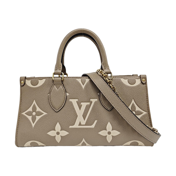 ONTHEGO EAST WEST PM Monogram Calfskin Gray