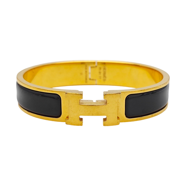 Pulsera Clic H Metal Oro