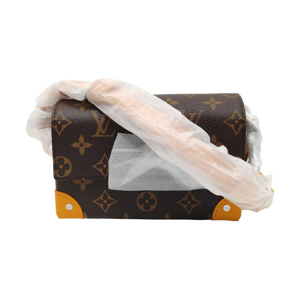 SOFT TRUNK Mini Monogram Coated Canvas Brown