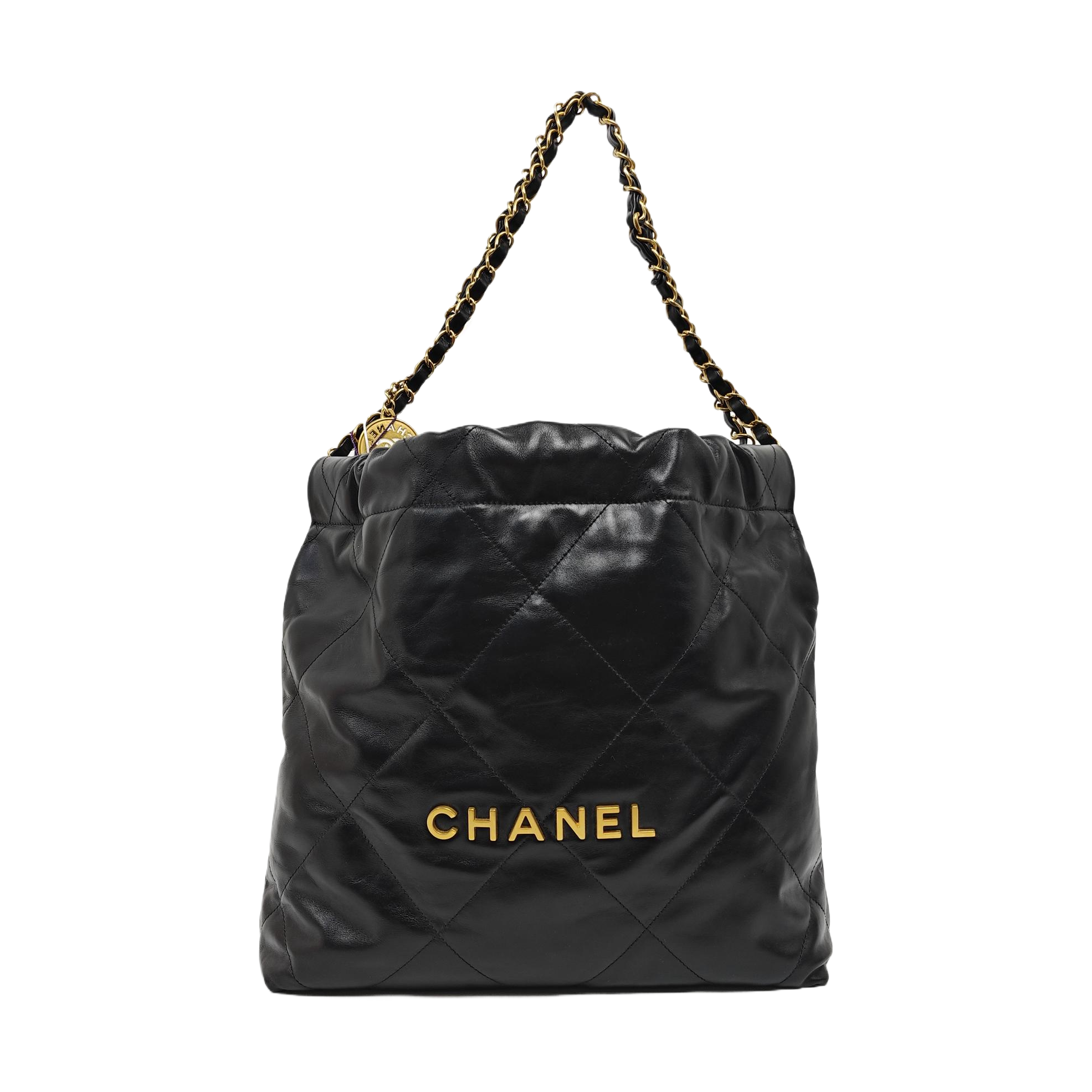CHANEL 22 Small Quilted Calfskin Black
