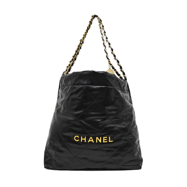 CHANEL 22 Small Quilted Calfskin Black