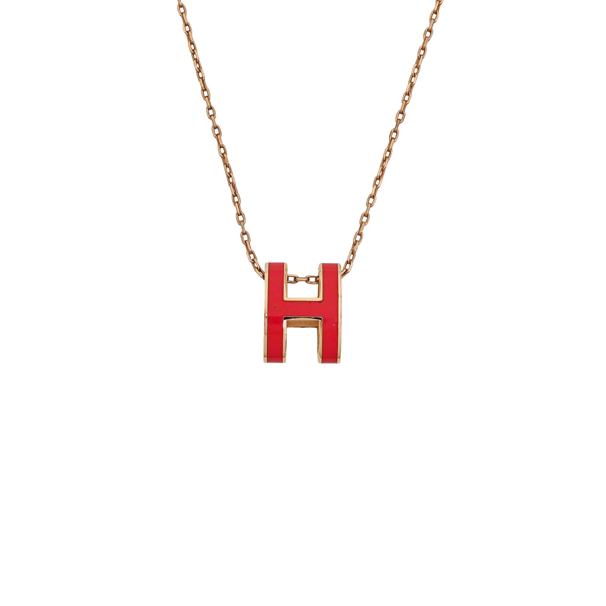 Pop H Metal Rose Gold Necklace