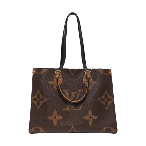 Authenticated pre-owned  ONTHEGO MM Monogram Coated Canvas Brown - Tote Bag at Looply