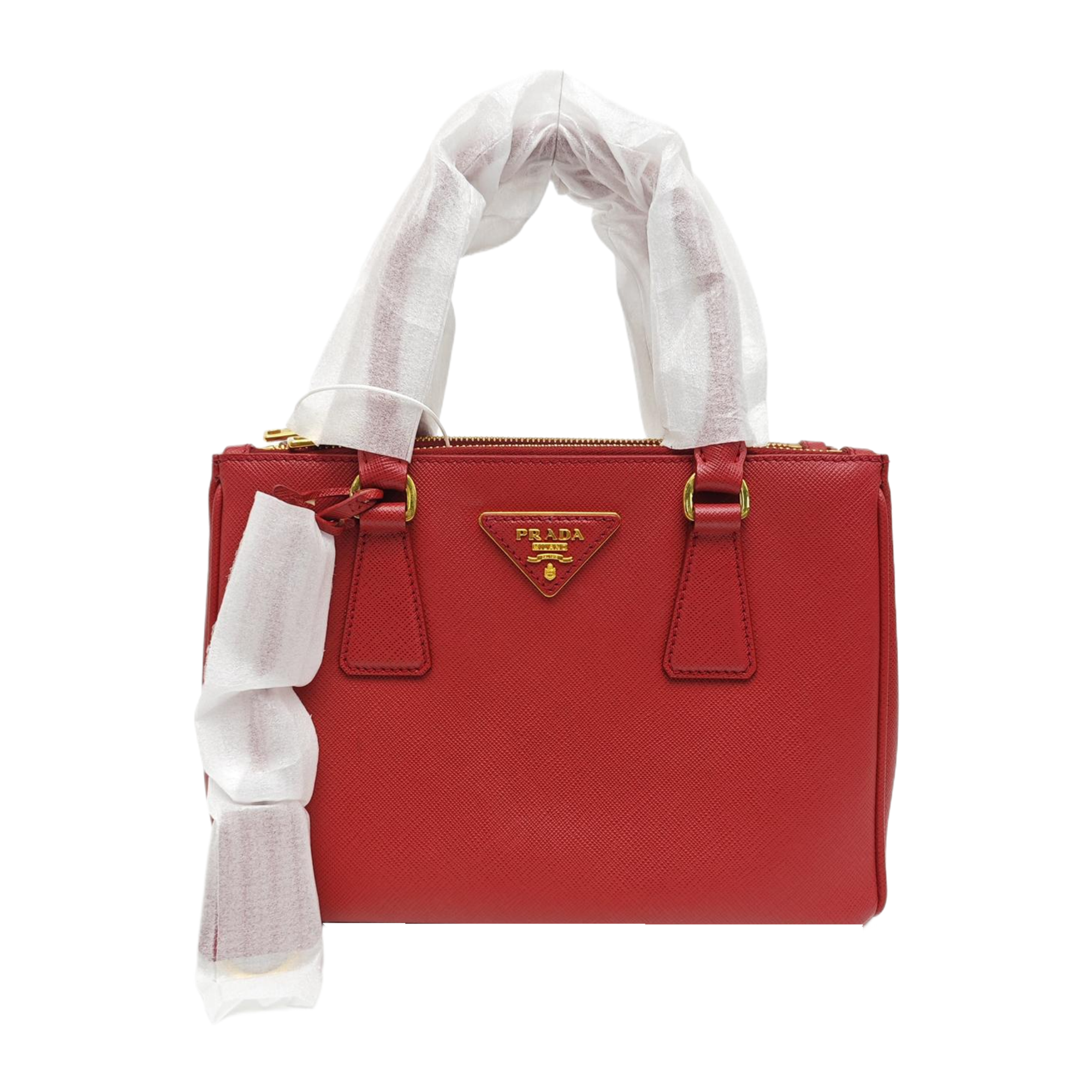 Galleria Small Saffiano Calfskin Red