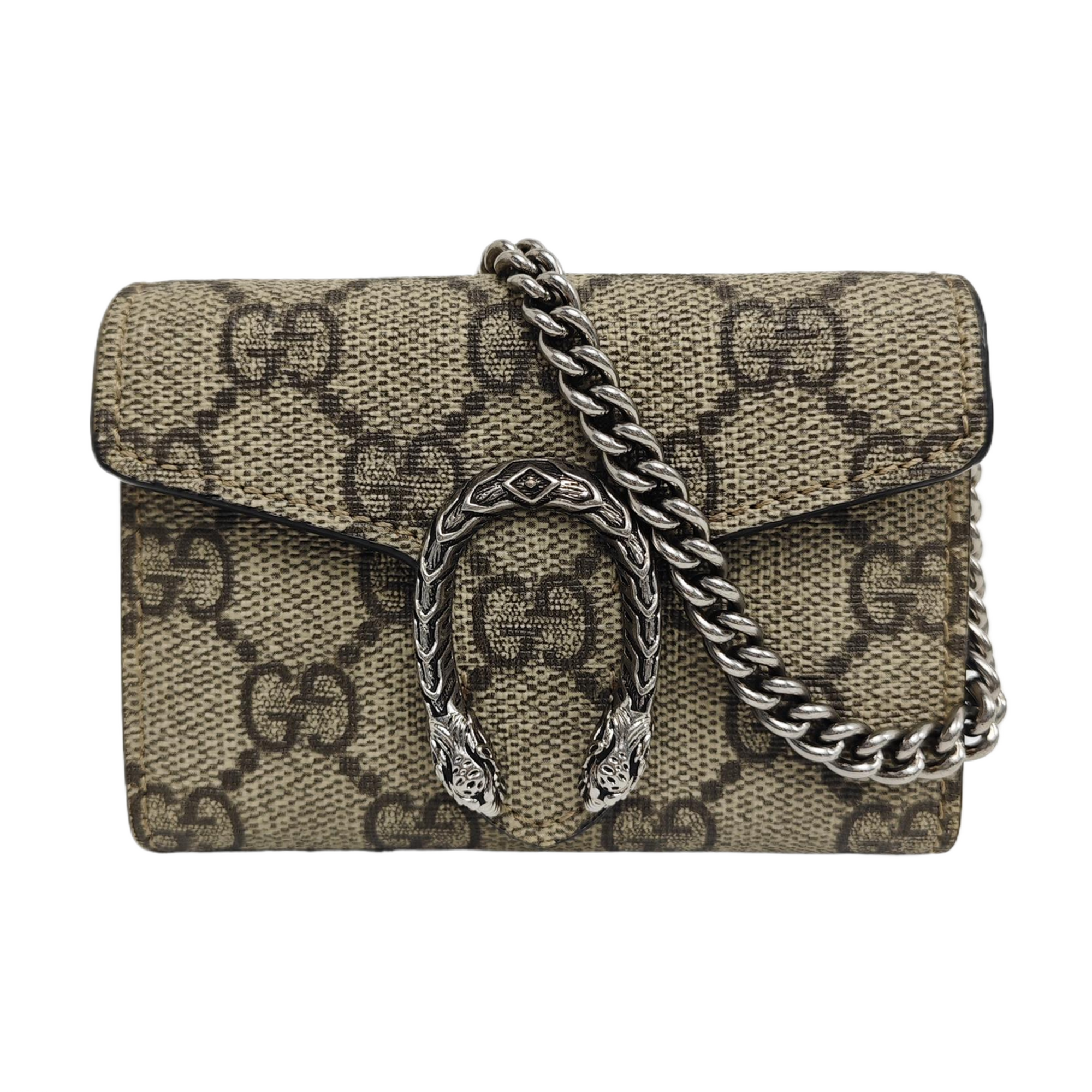 Dionysus Mini Monogram Coated Canvas Beige