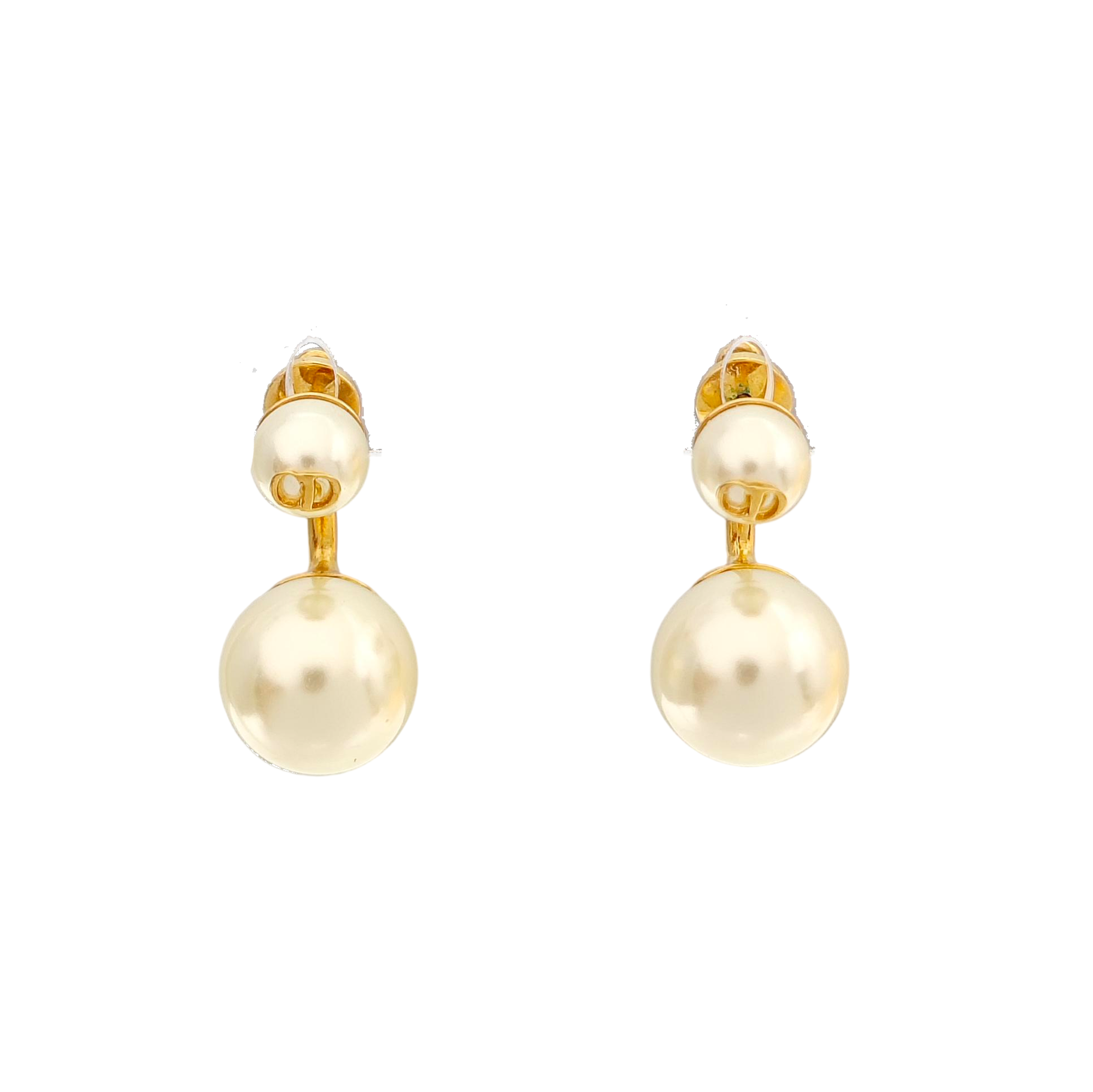 Danseuse Etoile Metal White Stud Earrings