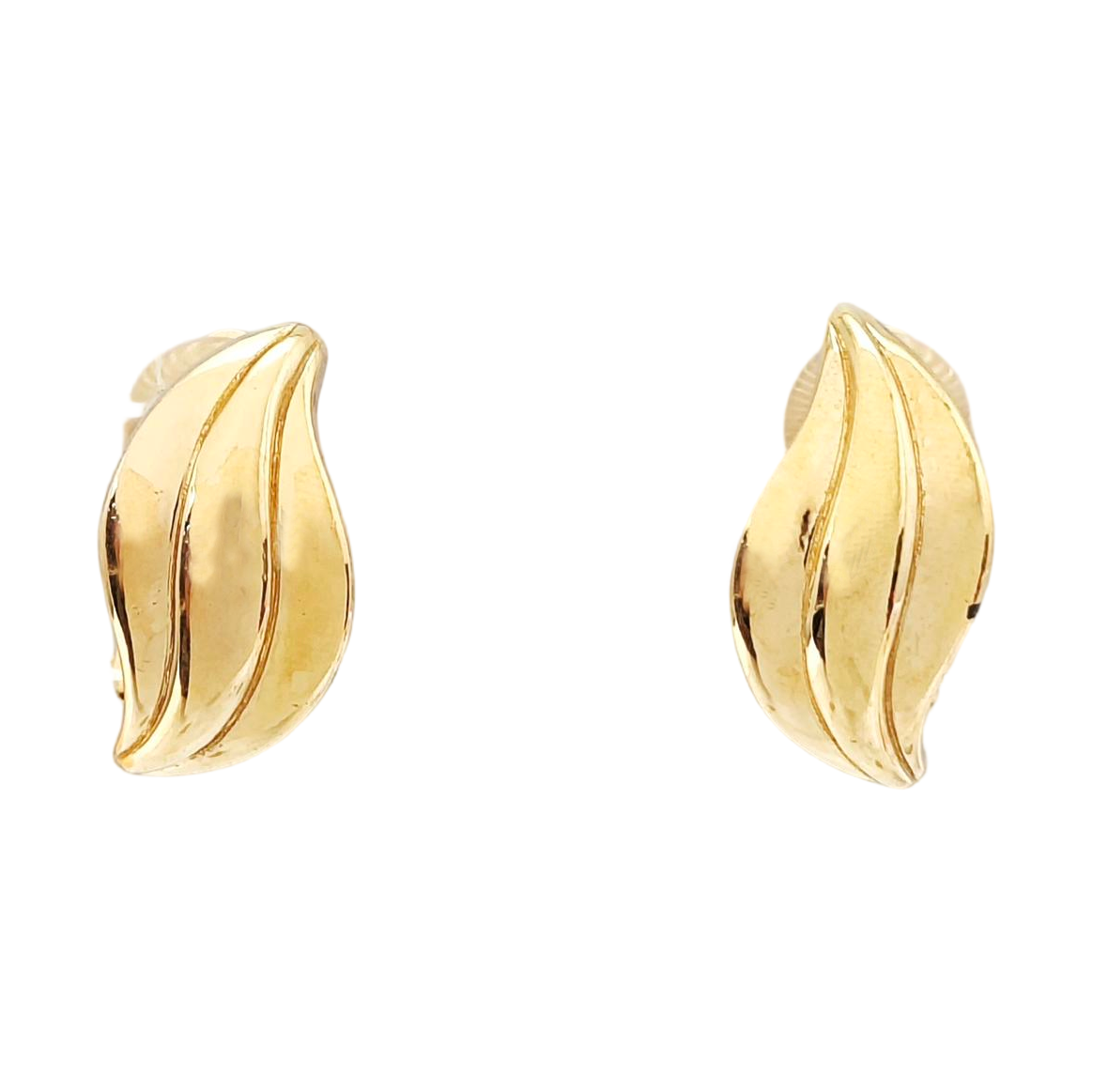 Metal Gold Clip On Earrings